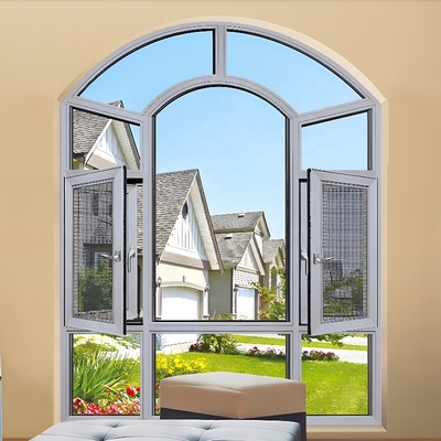 Postmodern Design Aluminium European Glass Windows For Houses Folding Screen Casement