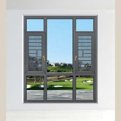Postmodern Design Aluminium European Glass Windows For Houses Folding Screen Casement