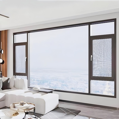 USA House Hurricane Impact Aluminium Triple Glazed Casement Window in European-style