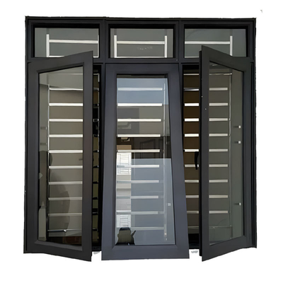 Aluminum Casement Windows With Screen Designed in Postmodern Style for Customization
