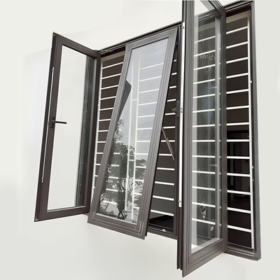 Aluminum Casement Windows With Screen Designed in Postmodern Style for Customization