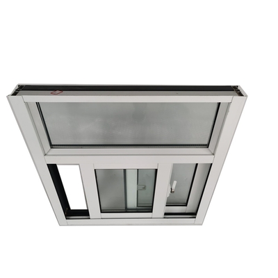 Aluminium Vertical Sliding Window with Tempering Glass and Horizontal Opening Pattern