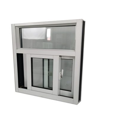 Aluminium Vertical Sliding Window with Tempering Glass and Horizontal Opening Pattern
