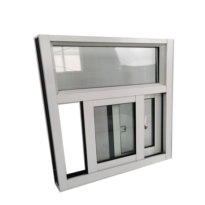 Aluminium Vertical Sliding Window with Tempering Glass and Horizontal Opening Pattern