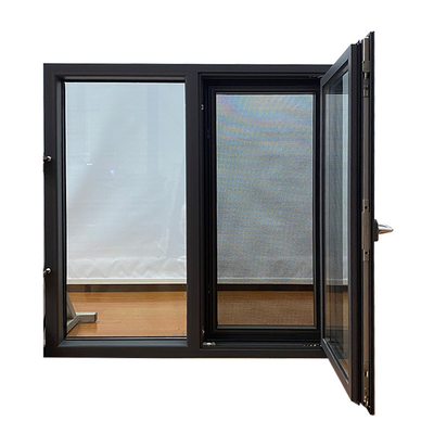 Home Office Modern Style Soundproof Casement Aluminium Windows with Aluminum Alloy Frame