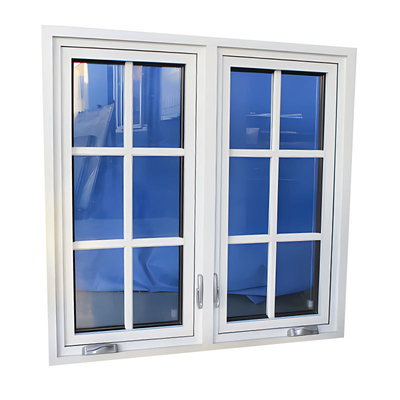 Cusomized High Energy Efficiency Double Glazing Aluminum Casement Windows with Grill