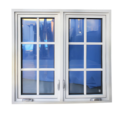 Cusomized High Energy Efficiency Double Glazing Aluminum Casement Windows with Grill