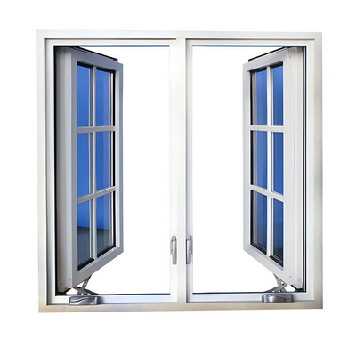 Cusomized High Energy Efficiency Double Glazing Aluminum Casement Windows with Grill