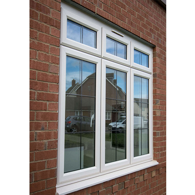 Magnetic Screen Upvc Casement Windows Design with Top Hardware and Chinese Top
