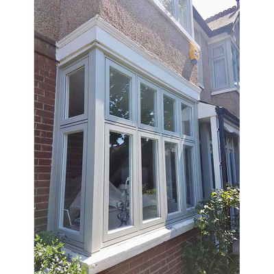 Magnetic Screen Upvc Casement Windows Design with Top Hardware and Chinese Top
