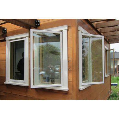 Magnetic Screen Upvc Casement Windows Design with Top Hardware and Chinese Top