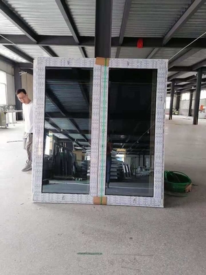 Single Casement Window with Soundproof Tempering Glass Upvc Vinyl Replacement