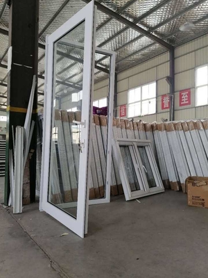 Single Casement Window with Soundproof Tempering Glass Upvc Vinyl Replacement