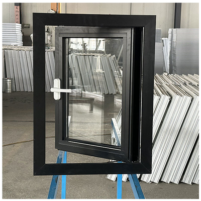 Black Aluminum Frame Insulated Double Glazed Casement Windows for Energy Efficiency