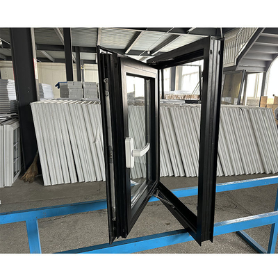 Black Aluminum Frame Insulated Double Glazed Casement Windows for Energy Efficiency