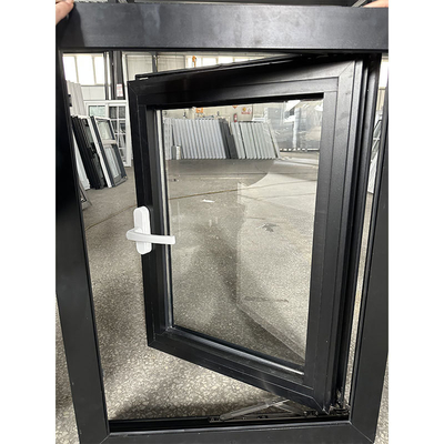 Black Aluminum Frame Insulated Double Glazed Casement Windows for Energy Efficiency