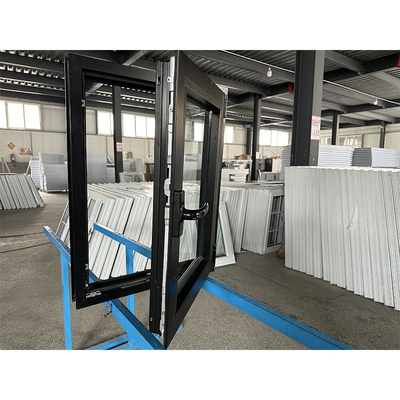 Black Aluminum Frame Insulated Double Glazed Casement Windows for Energy Efficiency