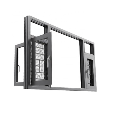 Aluminum Windows with Hurricane Impact Black Open Out Soundproof Energy Casement