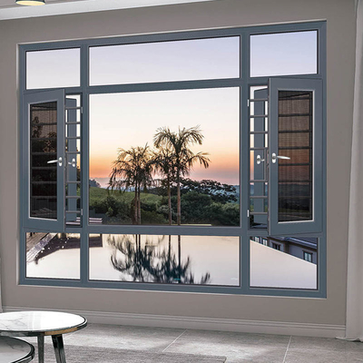 Vertical Opening Plastic Frameless Arch Top Casement Window for Hanging Curtain Top