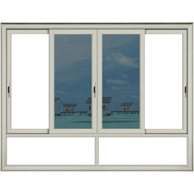 Single Glass Clean Slim Slider Window with Stainless Steel Screen Netting Material