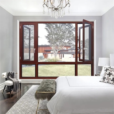 Swing Open PVC Upvc Hurricane Windows With Blinds for Residential and Commercial