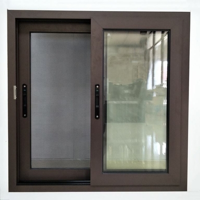 Large Size Double Glass Aluminum Sliding Windows with FiberGlass Screen Netting Material