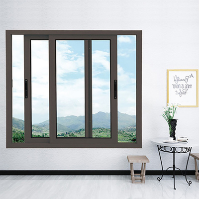 Square Rotating Sliding Door Two Point Closing Aluminum Window with Magnetic Screen
