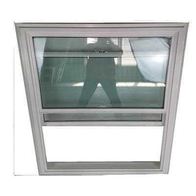 Double Hung Window Upvc Frame with Chinese Top Hardware and Heat Insulation Function