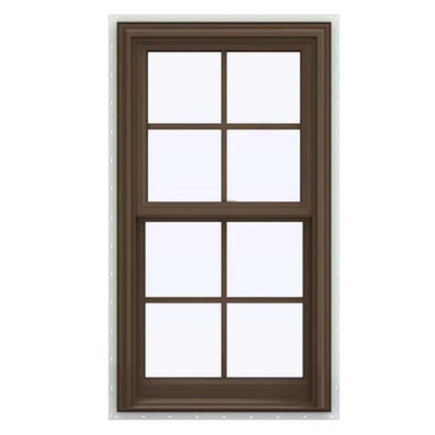 Chinese Top Hardware Black Vinyl Replacement Double-Hung Windows with Single Glass