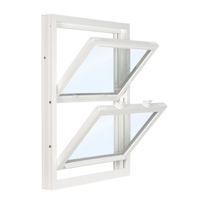 Black House Windows Double Hung with Plastic Glass and Stainless Steel Screen Netting
