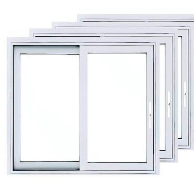 Custom Big Sliding Double Window with Grill Design Aluminum Framed Glass Windows