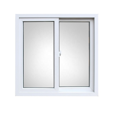 High Security System Tempered Glass Home UPVC Window with Horizontal Opening Pattern
