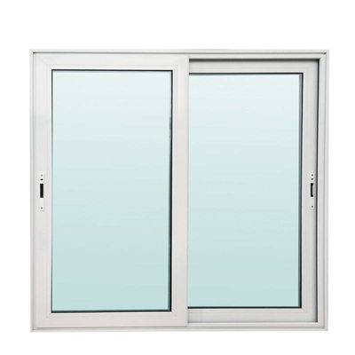 High Security System Tempered Glass Home UPVC Window with Horizontal Opening Pattern