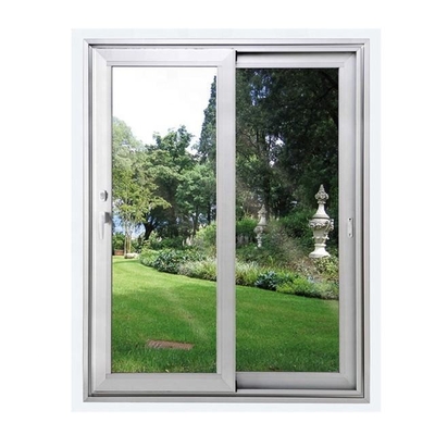 High Security System Tempered Glass Home UPVC Window with Horizontal Opening Pattern