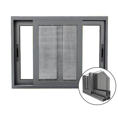 Folding Screen Double Glass Aluminium Sliding Windows With Horizontal Opening Pattern