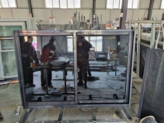 Folding Screen Double Glass Aluminium Sliding Windows With Horizontal Opening Pattern