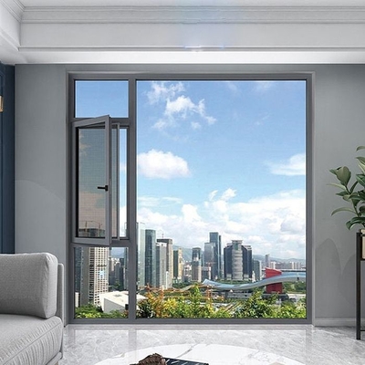 Soundproof Insulated UPVC Glass Casement Windows Design with Chinese Top Hardware