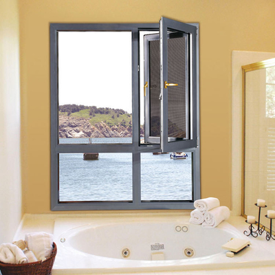 Soundproof Insulated UPVC Glass Casement Windows Design with Chinese Top Hardware