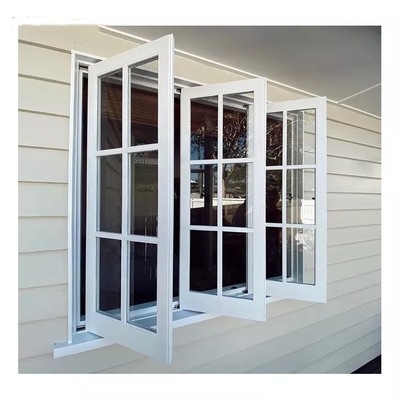 Soundproof Insulated UPVC Glass Casement Windows Design with Chinese Top Hardware