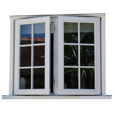 Plastic Frame High Security Impact Glass Casement Window with Double Glazing UPVC