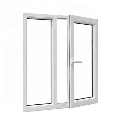 Plastic Frame High Security Impact Glass Casement Window with Double Glazing UPVC