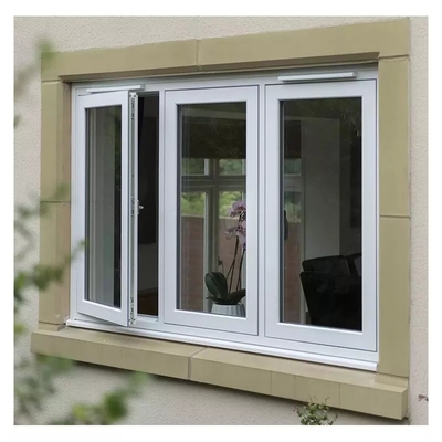 High Security Impact Glass Double Glazing UPVC Casement Window with Heat Insulation