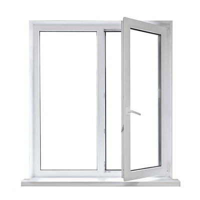 UPVC Thermal Break Double Glazed Casement Window with Steel Mesh Swing Hung Window