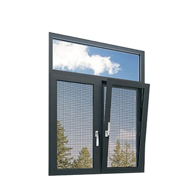 Balcony UPVC Casement Window with Hurricane Impact Tempered Glass Double Glazed Design