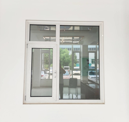 Balcony UPVC Casement Window with Hurricane Impact Tempered Glass Double Glazed Design