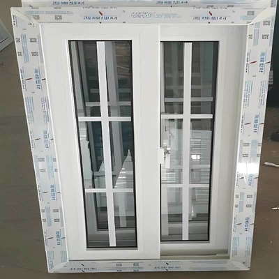 Double Glass Aluminium Sliding Window Grill Design With Windproof Function For Houses