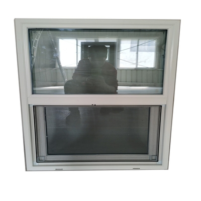 Vinyl Replacement Single Hung Windows featuring Swing Style and Roller Blind Curtain
