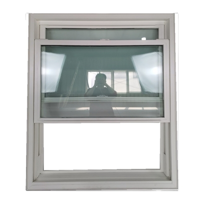 Double Glazed Plastic Frame Double Hung Cabin Window with Nylon Screen Netting Material