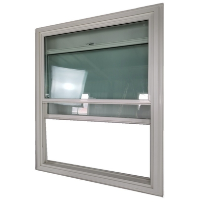 PVC Reflective Fixed Double Hung Window in Black Vinyl Upvc Material with Swing Open Style