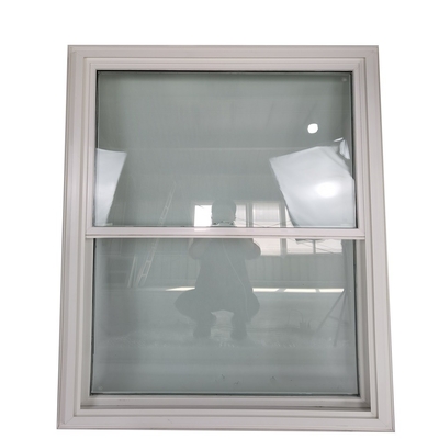 PVC Reflective Fixed Double Hung Window in Black Vinyl Upvc Material with Swing Open Style